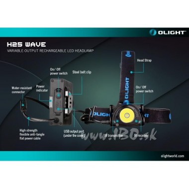 Čelovka OLIGHT H25 Wave 800 lm