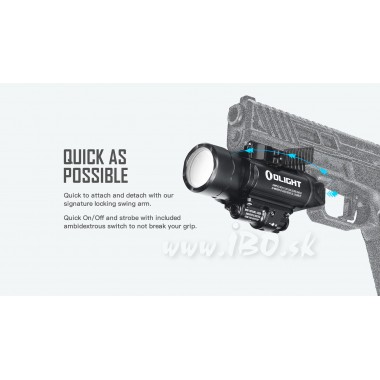 Svetlo na zbraň Olight BALDR IR 1350 lm - IR zelený laser