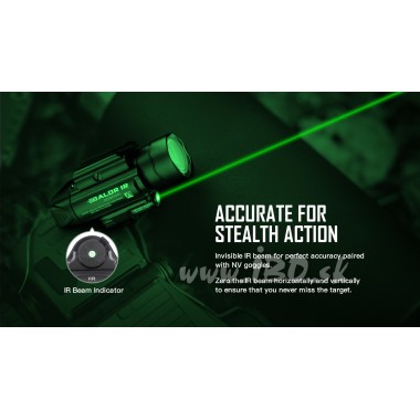 Svetlo na zbraň Olight BALDR IR 1350 lm - IR zelený laser